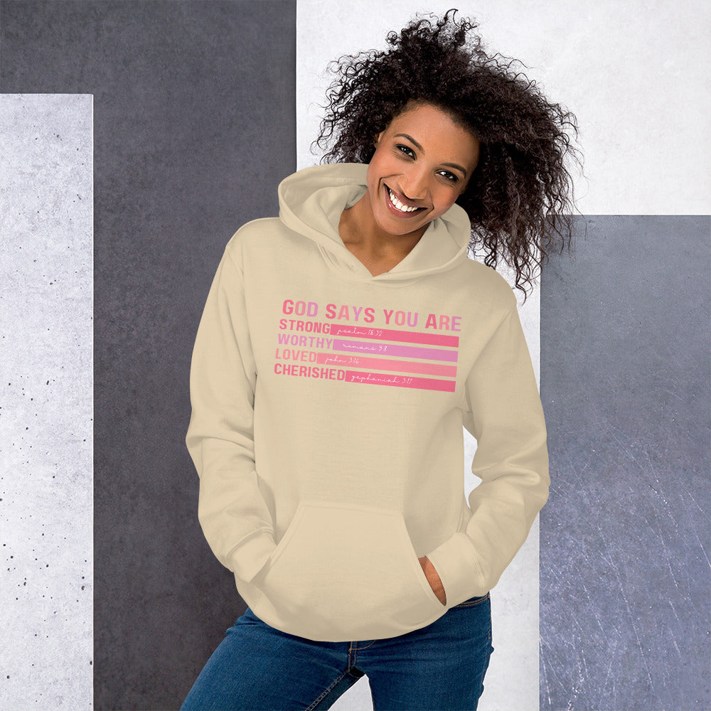Valentine Shirt, Christian Apparel, Christian Bible Verse Hoodie, God Says You Are Hoodie, Valentine Sweatshirt, Gift For Her, Gift For Valentine