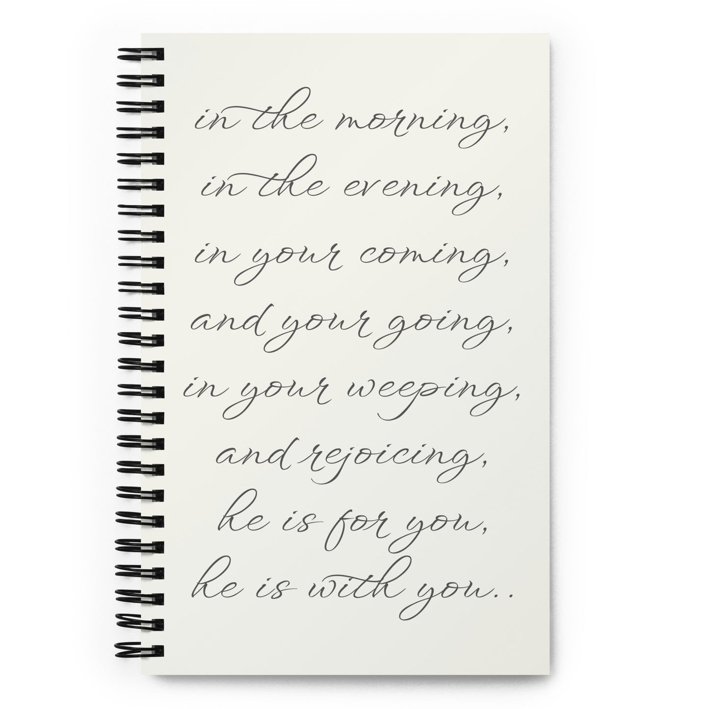 Christian Journal | He Is For You | He Is With You | Inspirational Journal | Spiral Notebook