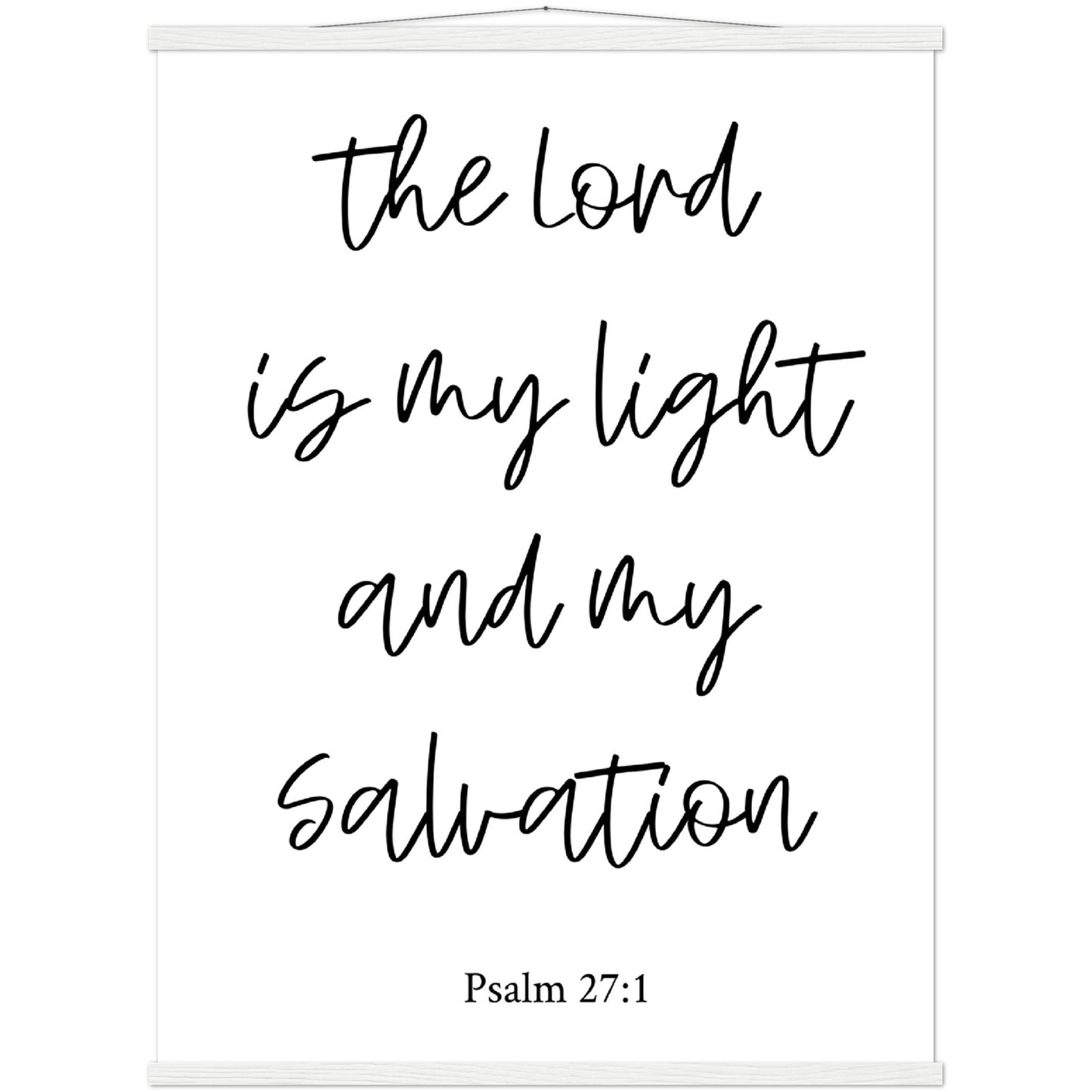 Home Decor | The Lord Is My Light | Christian Wall Art | Premium Poster with Banner Wood