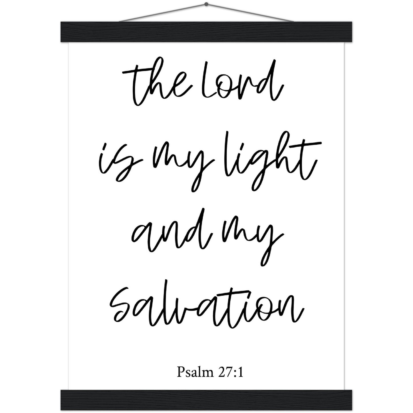 Home Decor | The Lord Is My Light | Christian Wall Art | Premium Poster with Banner Wood