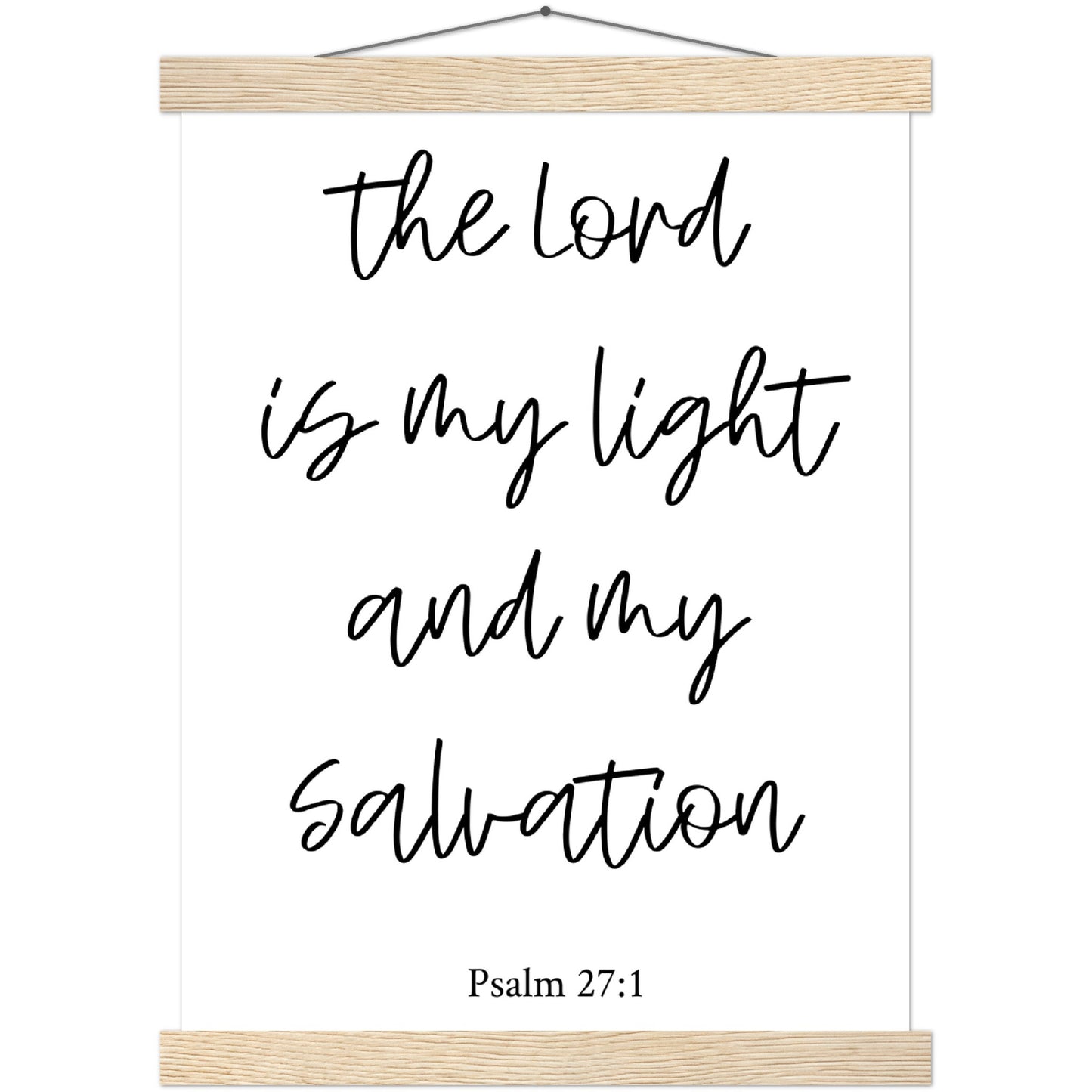 Home Decor | The Lord Is My Light | Christian Wall Art | Premium Poster with Banner Wood