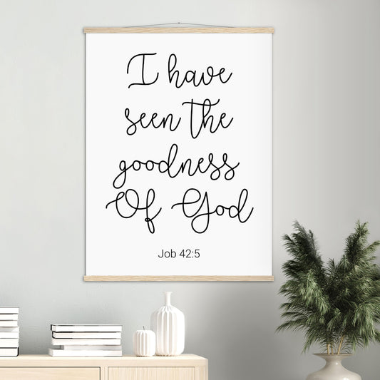 Home Decor | I Have Seen | Christian Wall Art | Premium Poster with Banner Wood