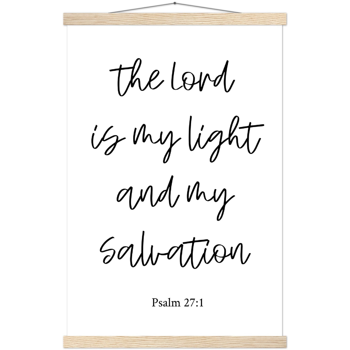 Home Decor | The Lord Is My Light | Christian Wall Art | Premium Poster with Banner Wood