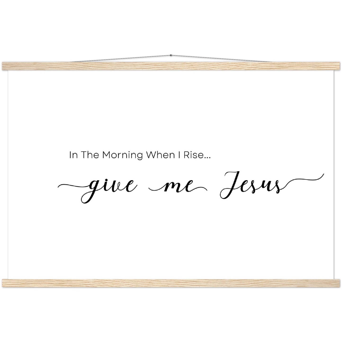 Home Decor | Give My Jesus | Christian Wall Art | Premium Poster with Banner Wood