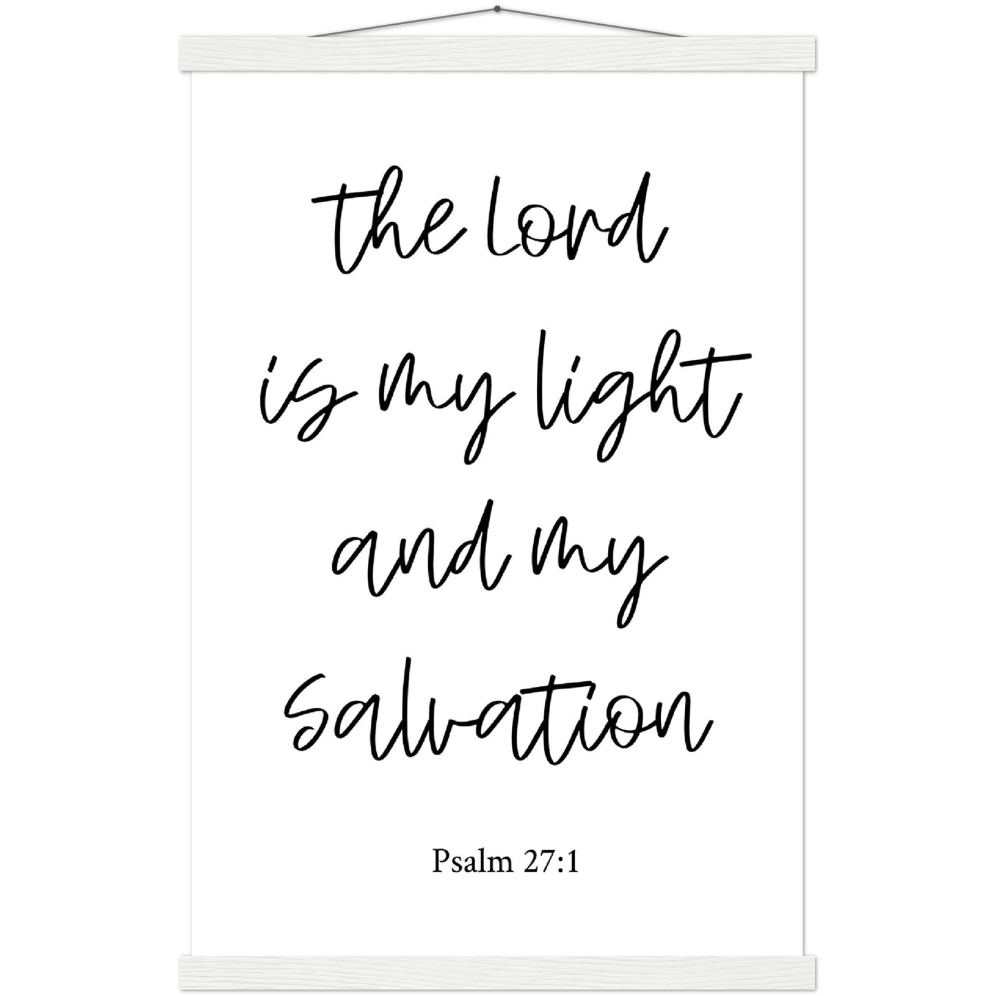 Home Decor | The Lord Is My Light | Christian Wall Art | Premium Poster with Banner Wood