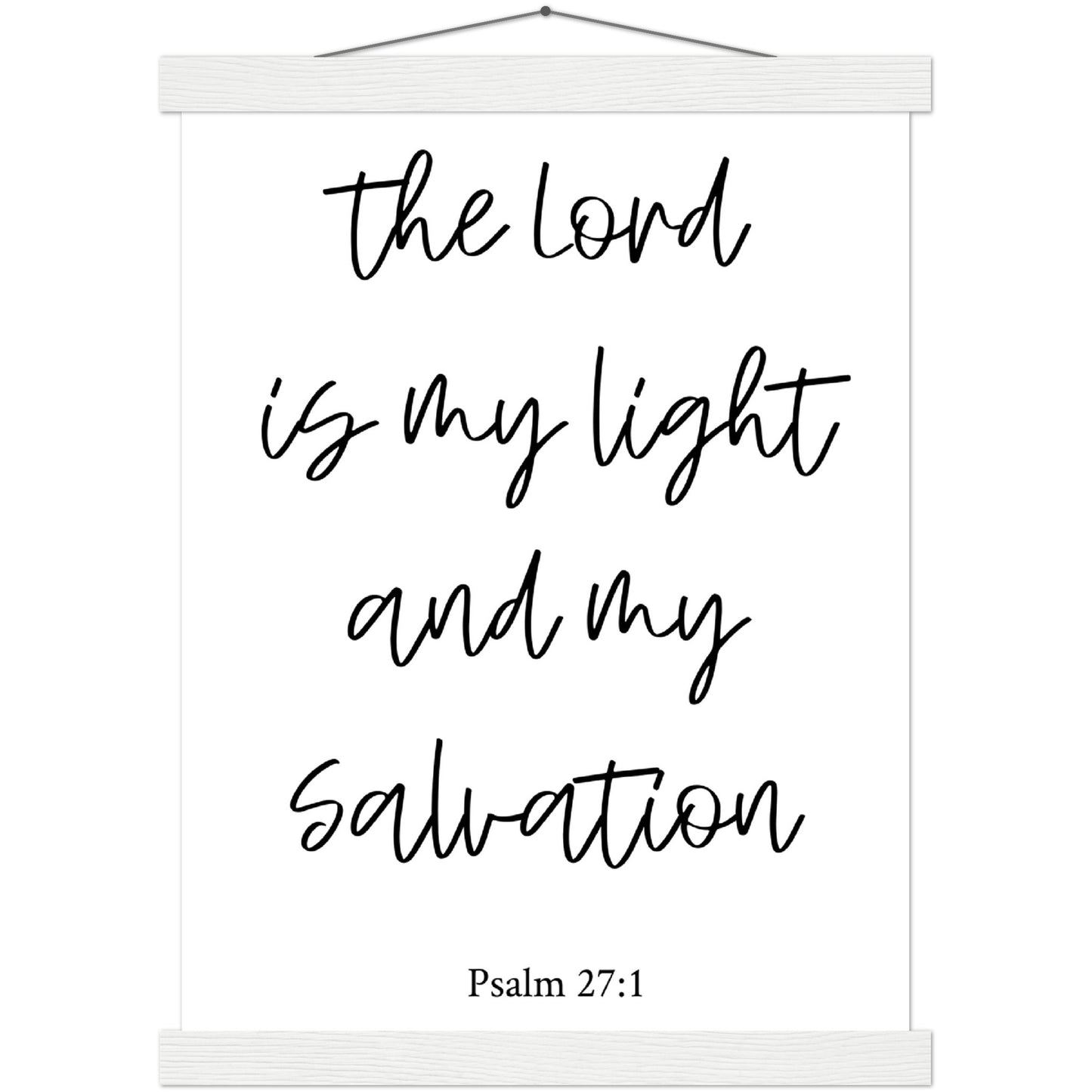 Home Decor | The Lord Is My Light | Christian Wall Art | Premium Poster with Banner Wood