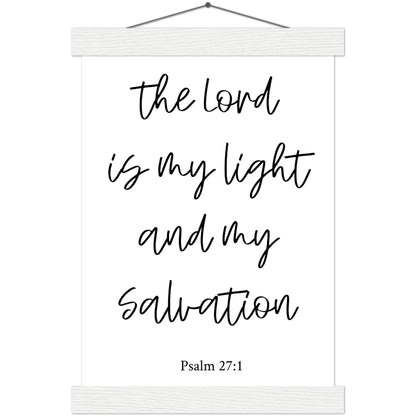 Home Decor | The Lord Is My Light | Christian Wall Art | Premium Poster with Banner Wood