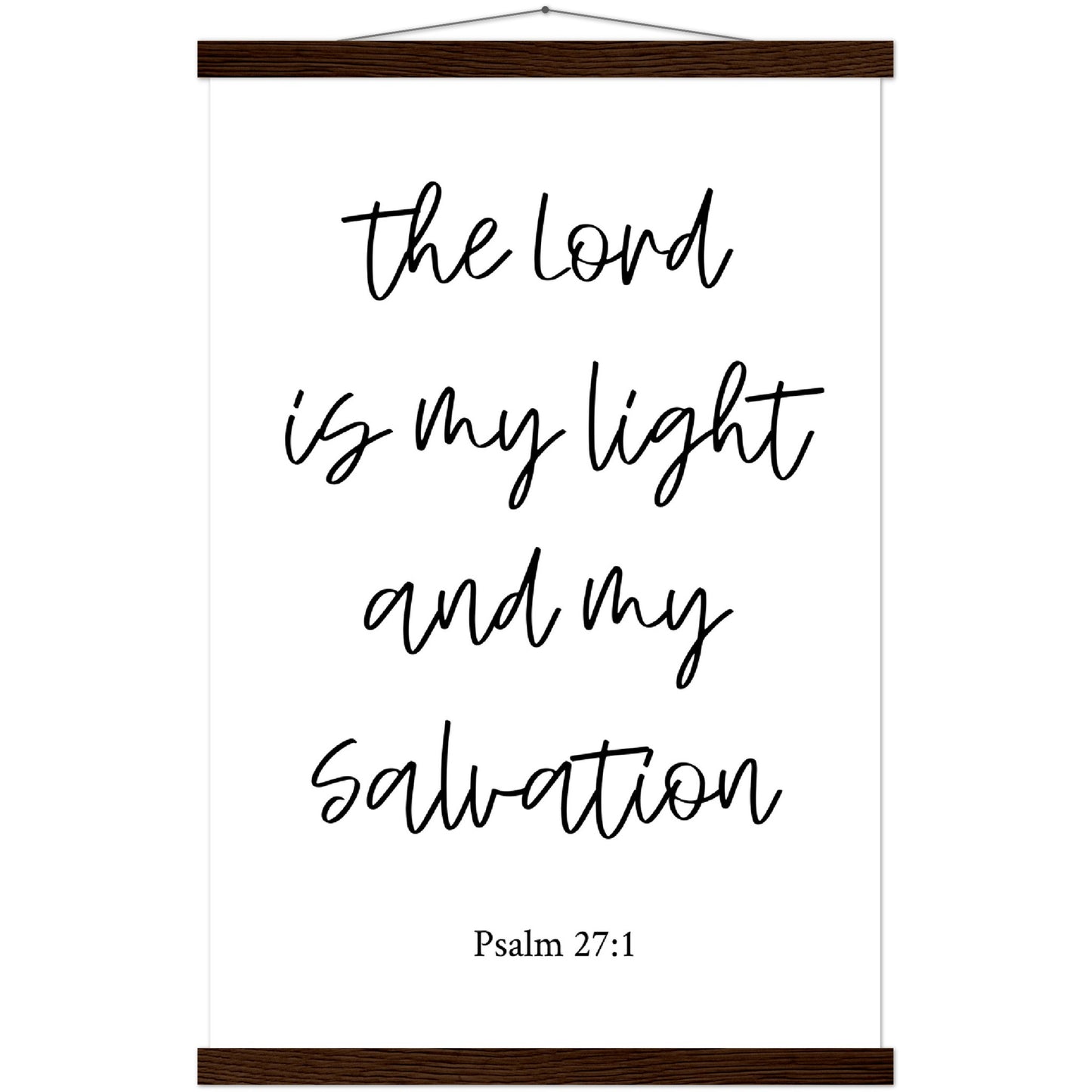 Home Decor | The Lord Is My Light | Christian Wall Art | Premium Poster with Banner Wood