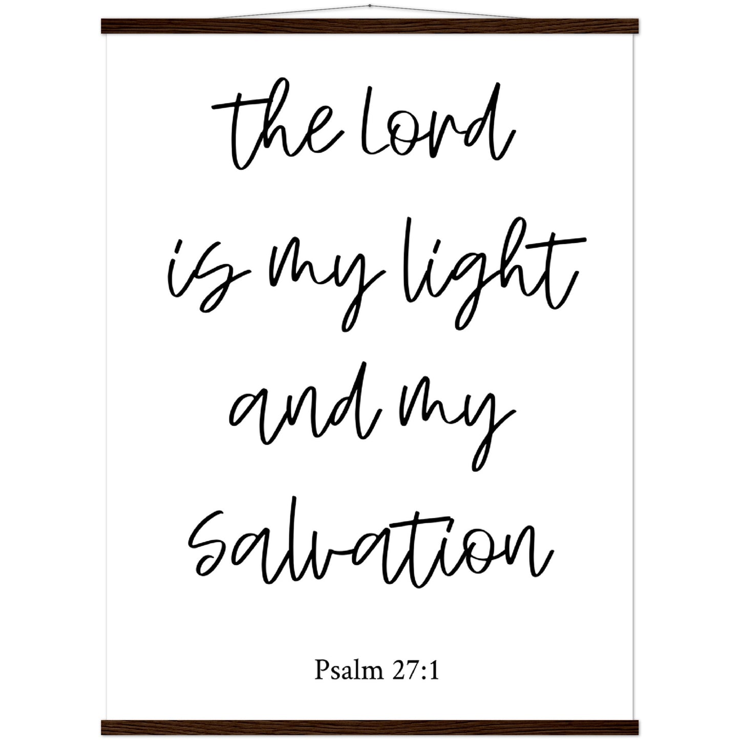 Home Decor | The Lord Is My Light | Christian Wall Art | Premium Poster with Banner Wood