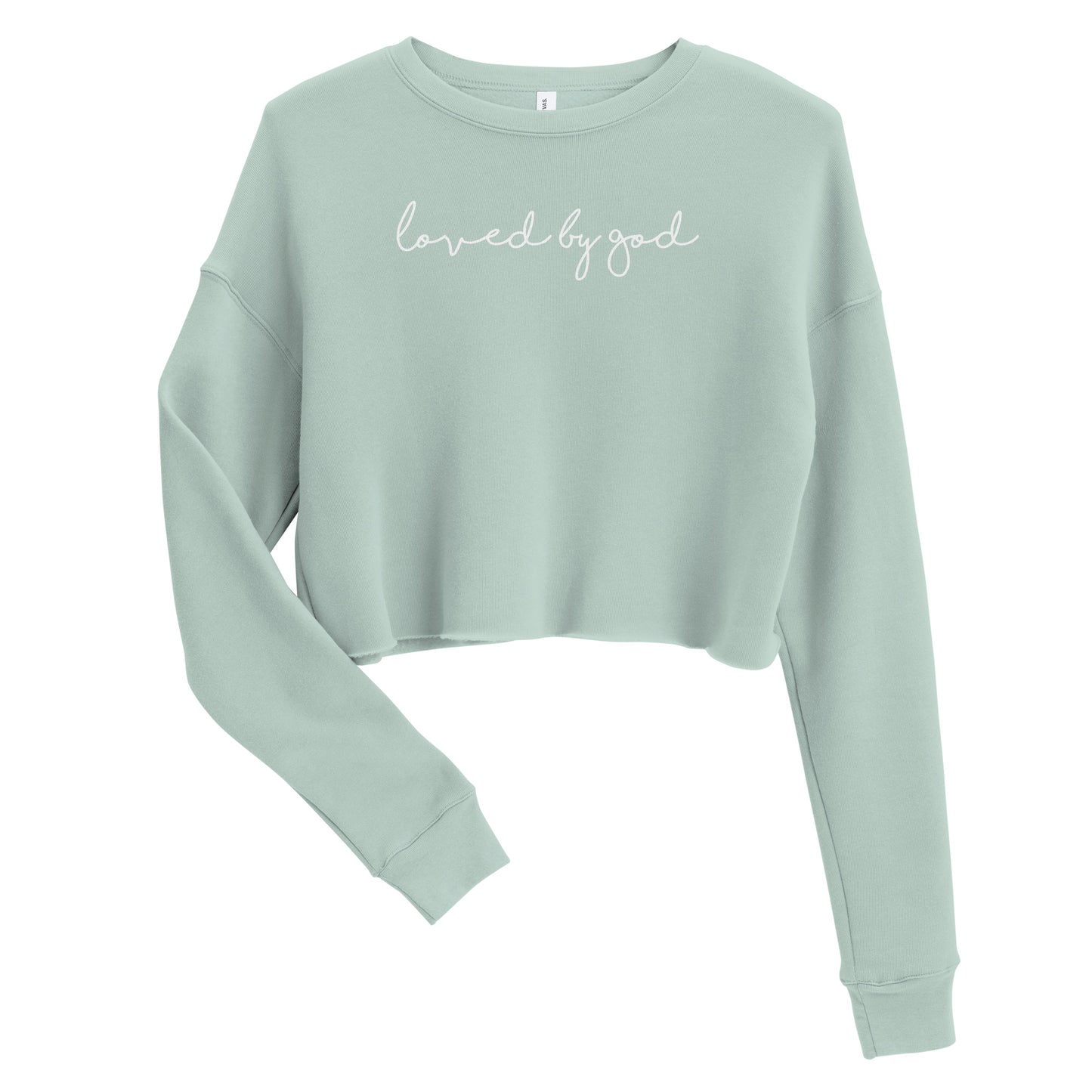 Christian Sweatshirt | Loved By God | Christian Apparel for Women | Crop Sweatshirt