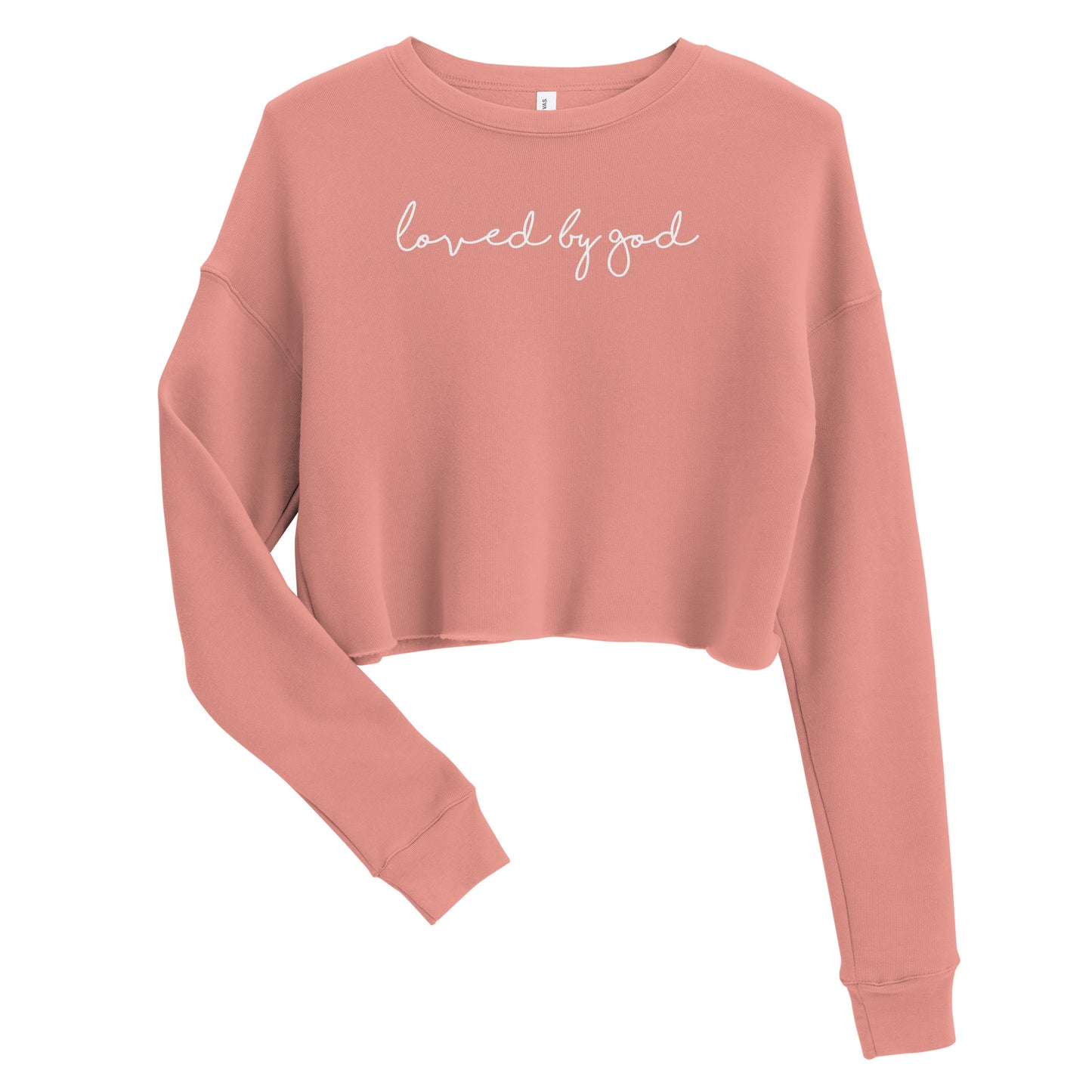 Christian Sweatshirt | Loved By God | Christian Apparel for Women | Crop Sweatshirt